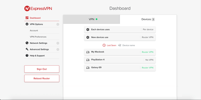 ExpressVPN Router App v2 - مدیریت دستگاه ها