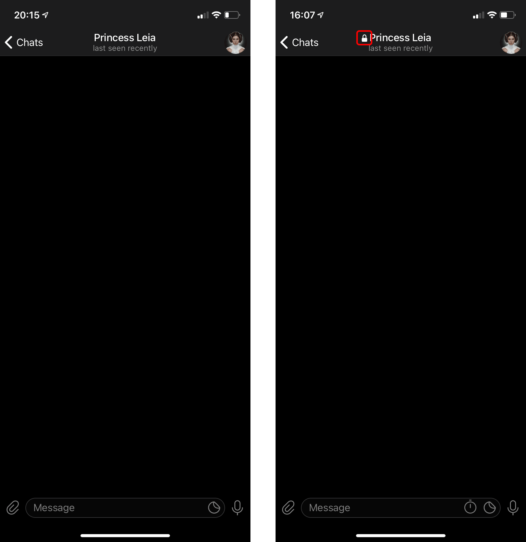 نحوه بررسی اینکه یک چت در Telegram از آخر به انتها رمزگذاری شده است: به دنبال نماد قفل بگردید 