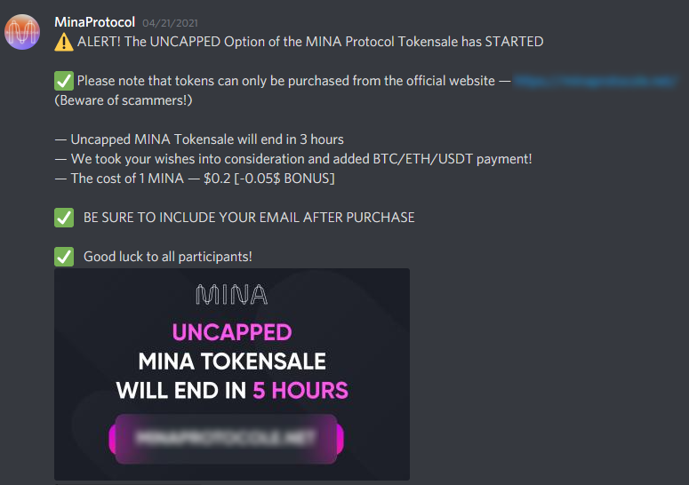  هشدار کلاهبرداران در مورد کلاهبرداران در یکی از پیام های Discord 